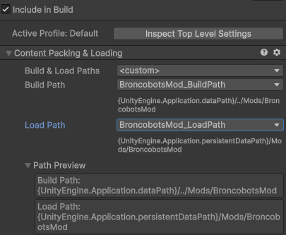 Build Settings